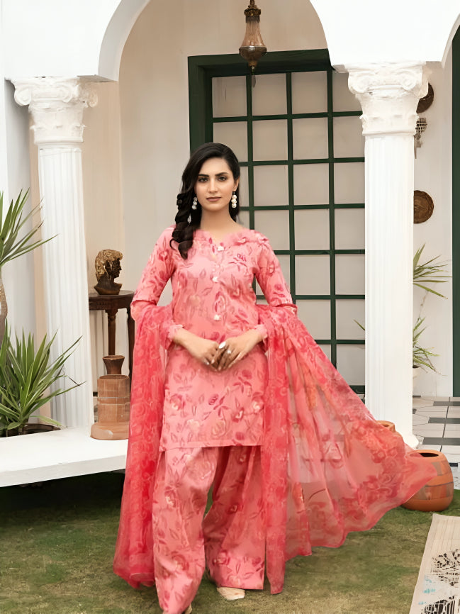 Dastan summer lawn suit by Bunaaz – view 3