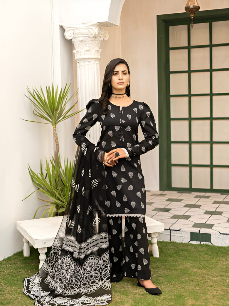 Rashk summer lawn suit by Bunaaz – view 3