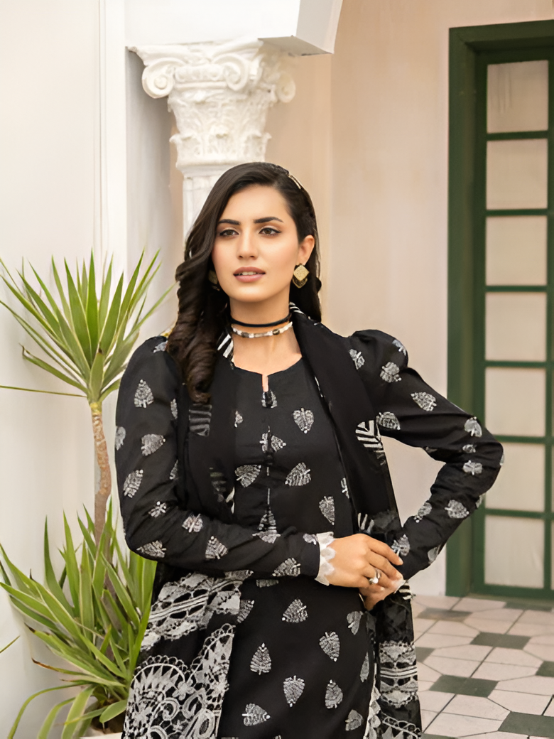Rashk summer lawn suit by Bunaaz – view 5