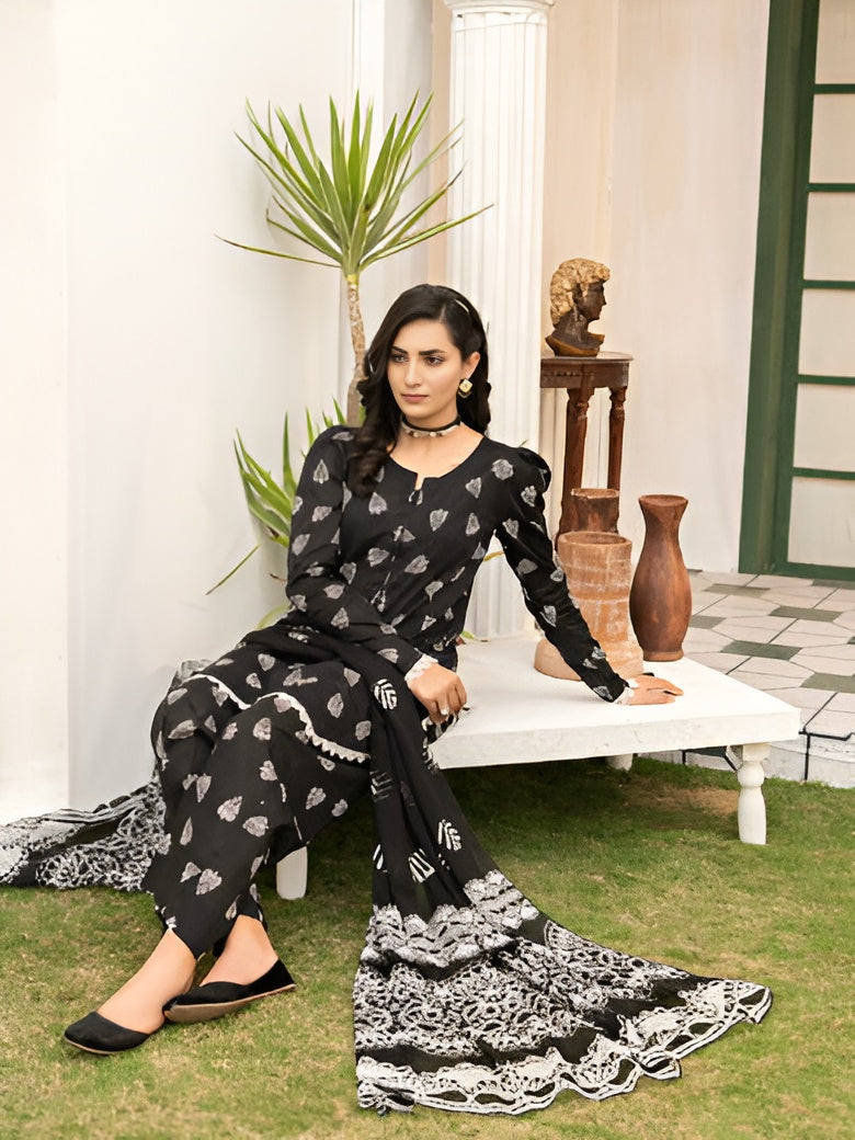 Rashk summer lawn suit by Bunaaz – view 7
