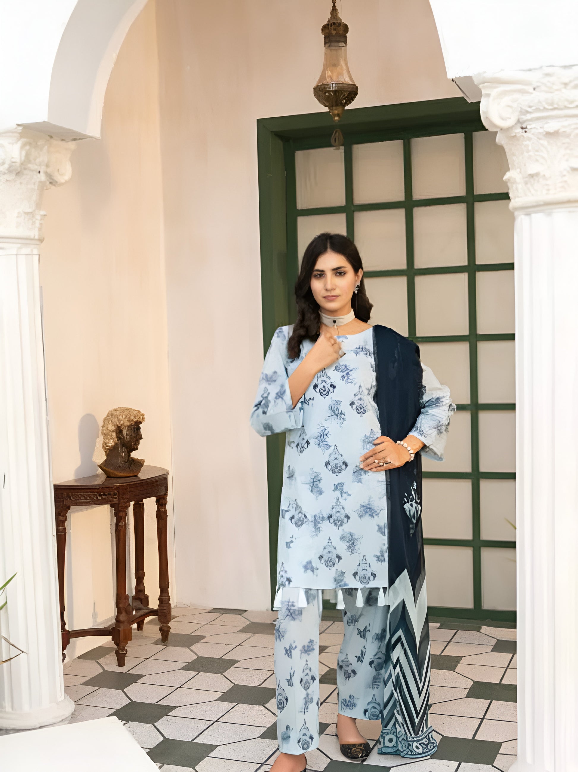 Ravish summer lawn suit by Bunaaz – view 2