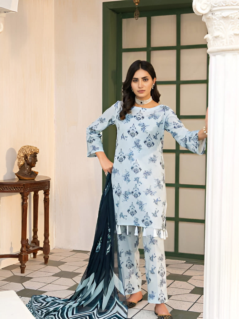 Ravish summer lawn suit by Bunaaz – view 3