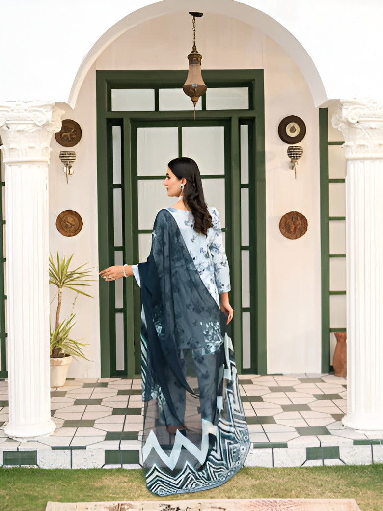 Ravish summer lawn suit by Bunaaz – view 4