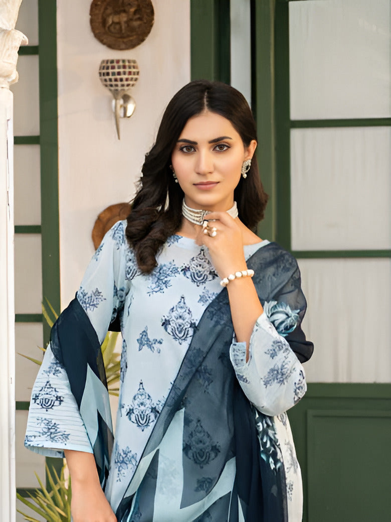 Ravish summer lawn suit by Bunaaz – view 5