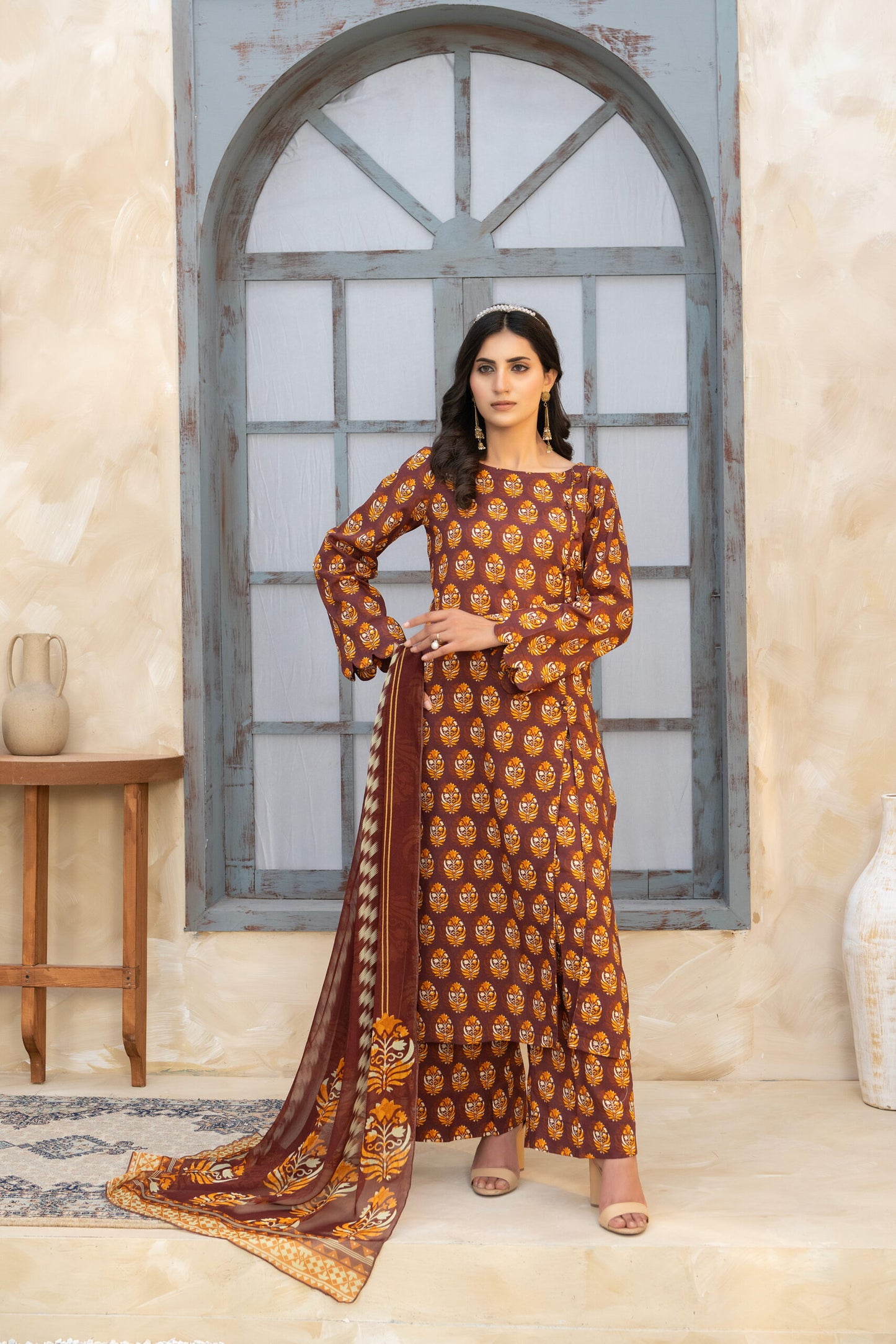 Gul-e-Rukh 3-piece summer lawn suit by Bunaaz