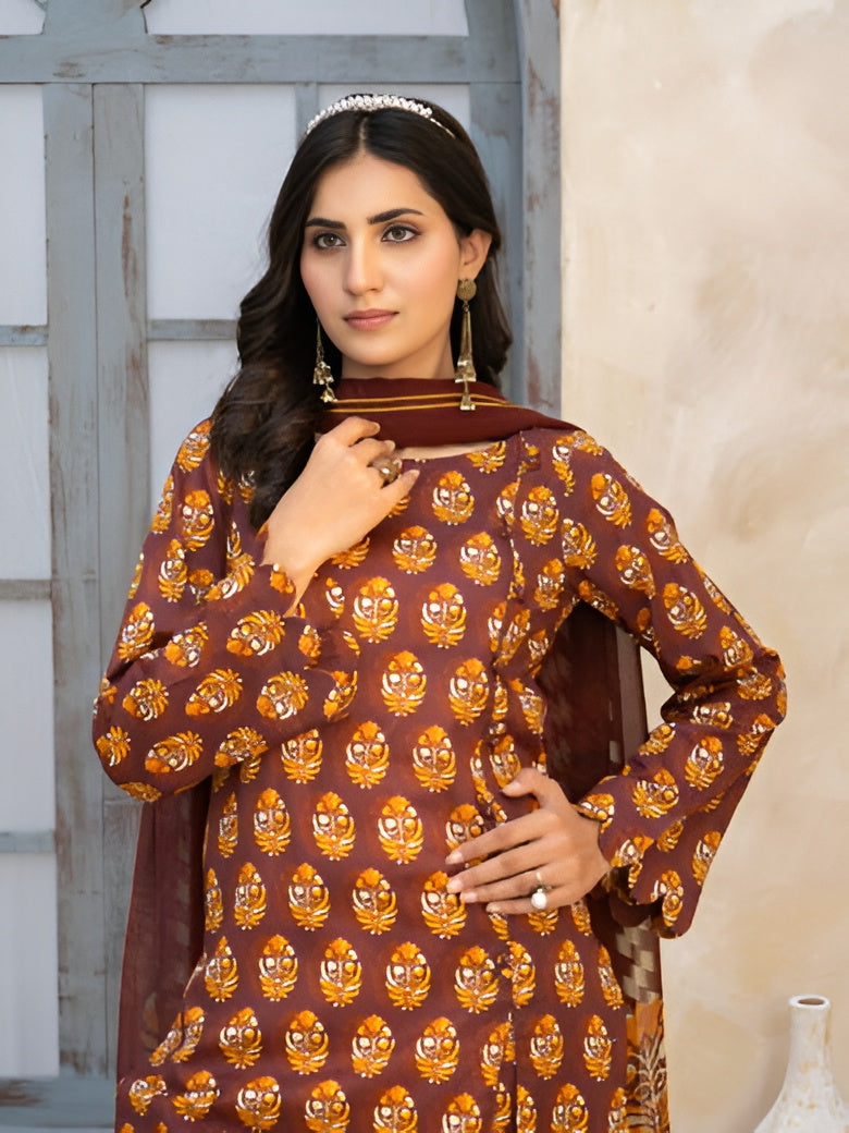 Gul-e-Rukh summer lawn suit by Bunaaz – view 5