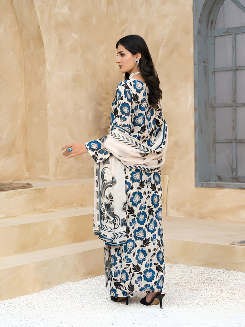 Raj Kumari summer lawn suit by Bunaaz – view 3