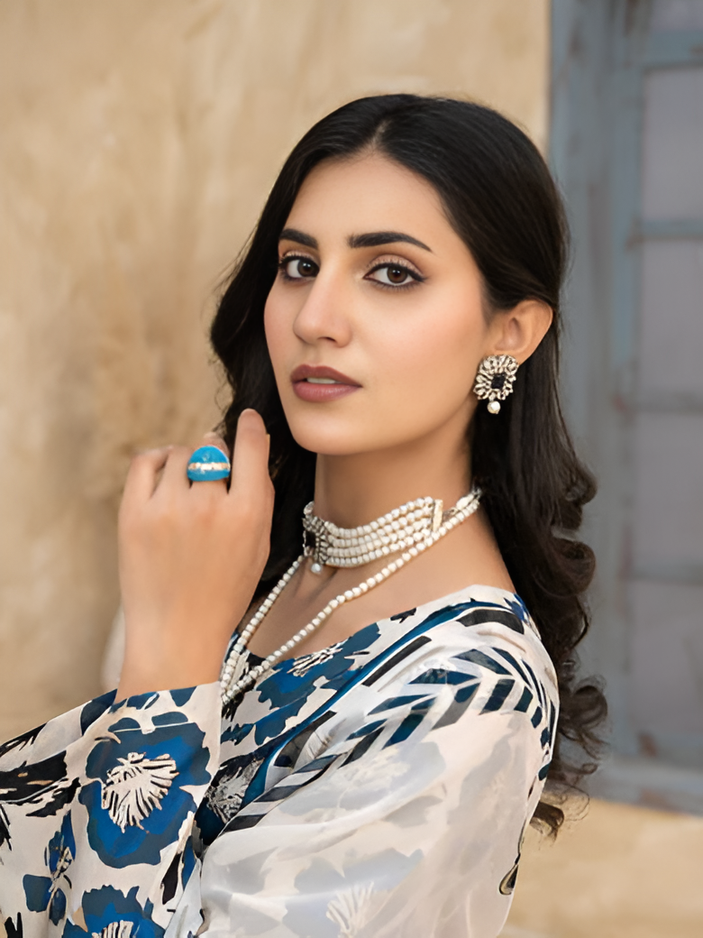 Raj Kumari summer lawn suit by Bunaaz – view 4