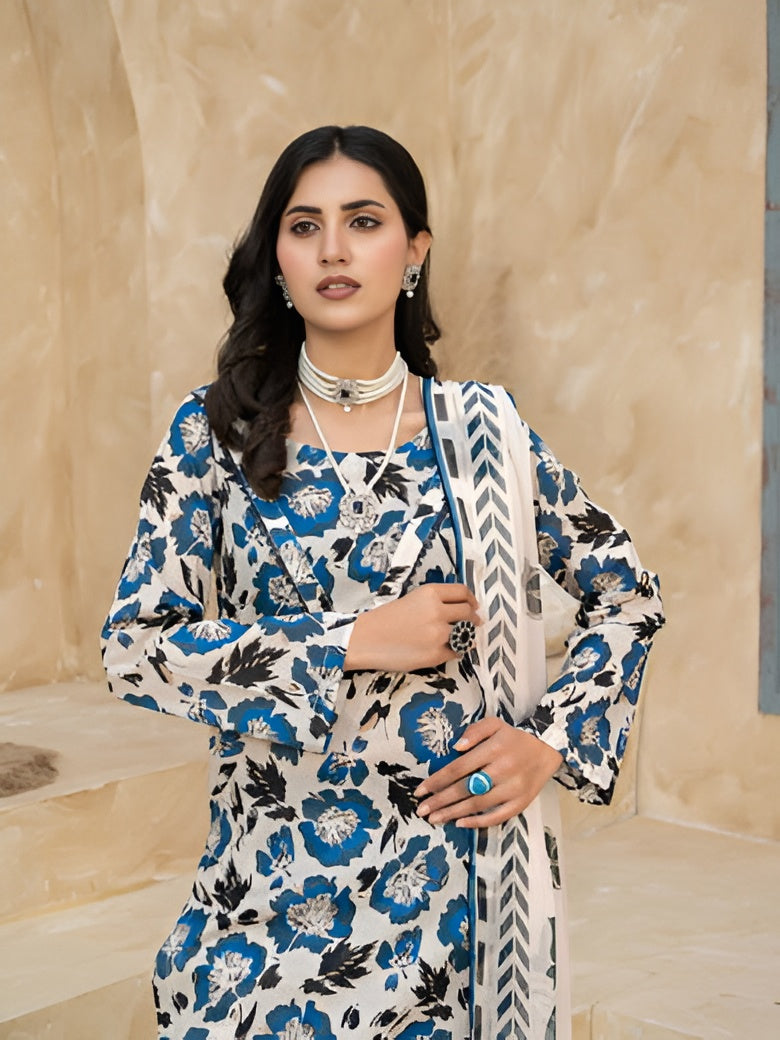 Raj Kumari summer lawn suit by Bunaaz – view 5