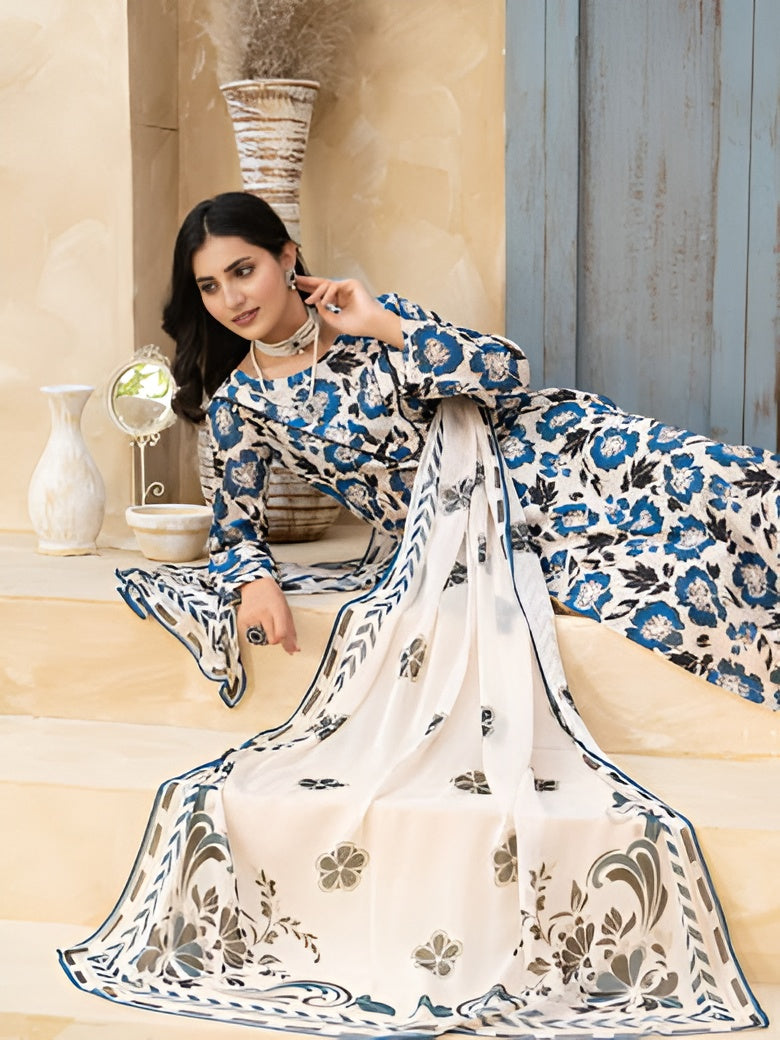 Raj Kumari summer lawn suit by Bunaaz – view 8