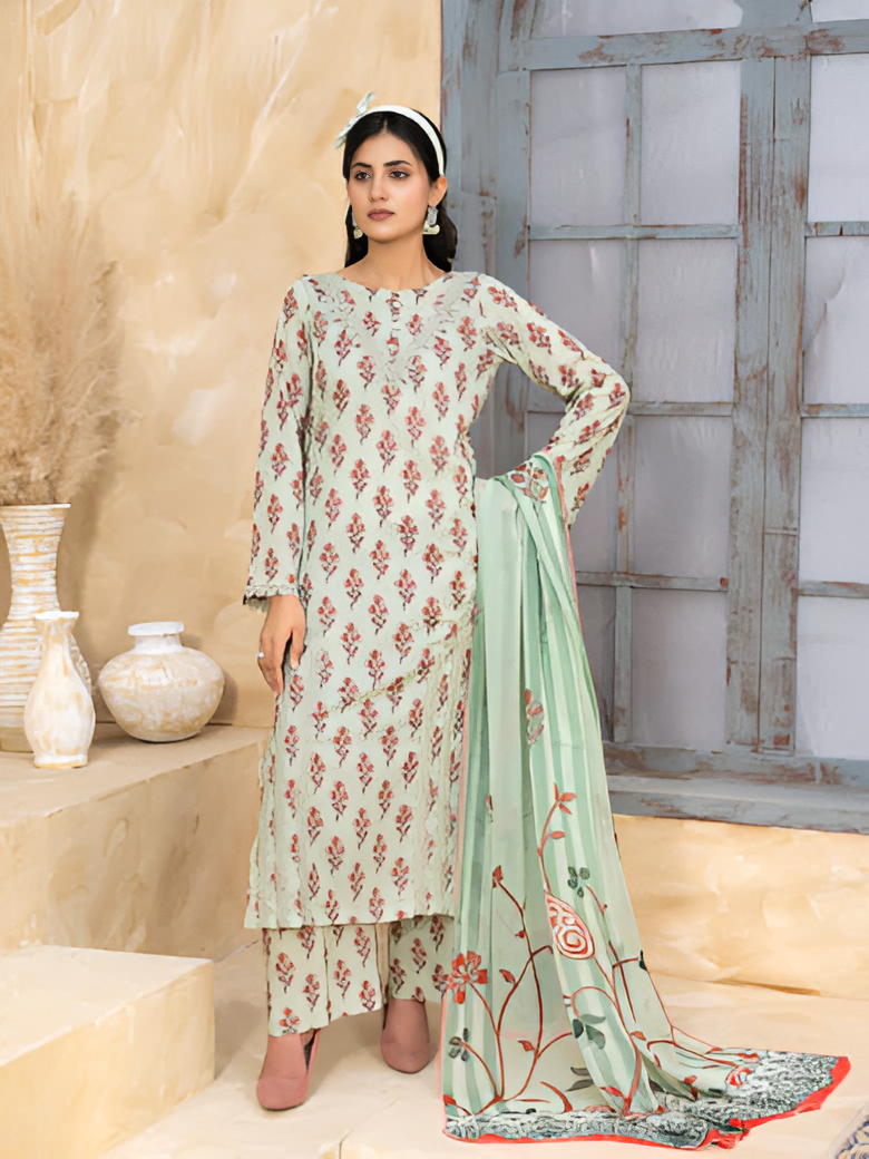 Khushbakht summer lawn suit by Bunaaz – view 2
