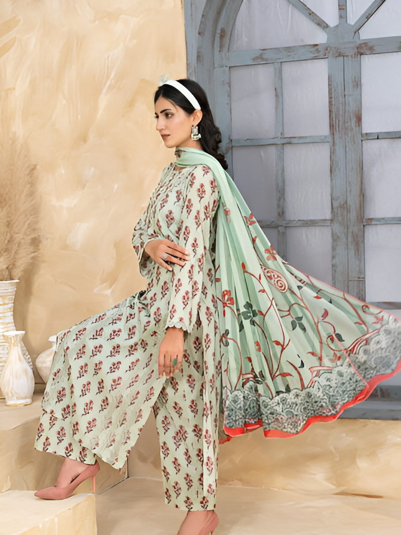 Khushbakht summer lawn suit by Bunaaz – view 4