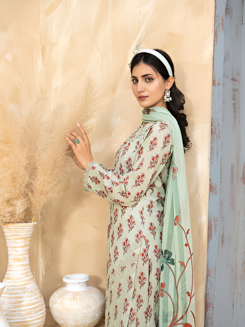 Khushbakht summer lawn suit by Bunaaz – view 5