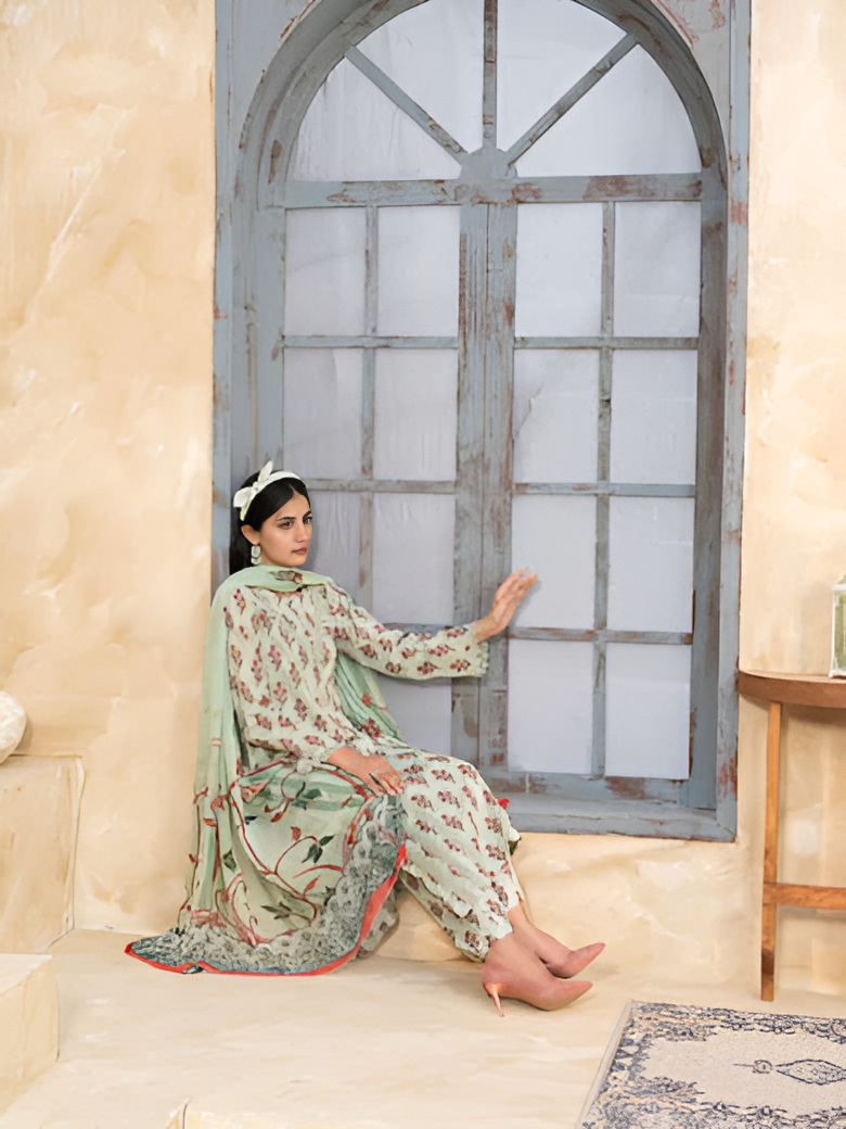 Khushbakht summer lawn suit by Bunaaz – view 8