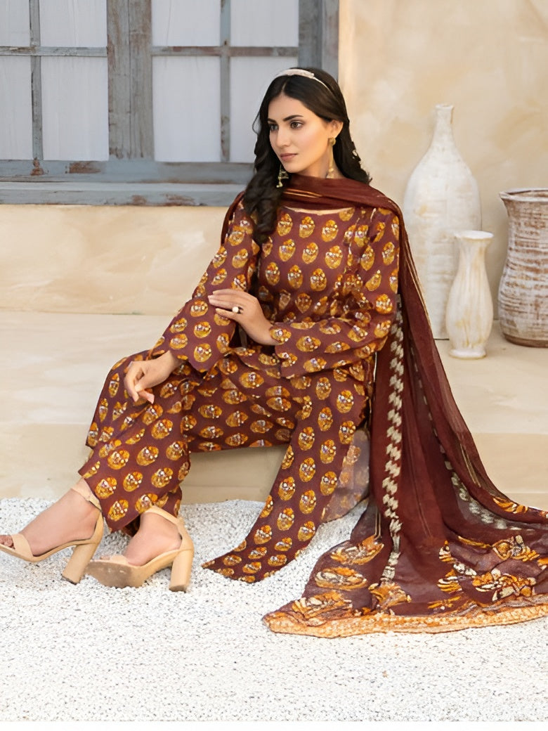 Gul-e-Rukh summer lawn suit by Bunaaz – view 7