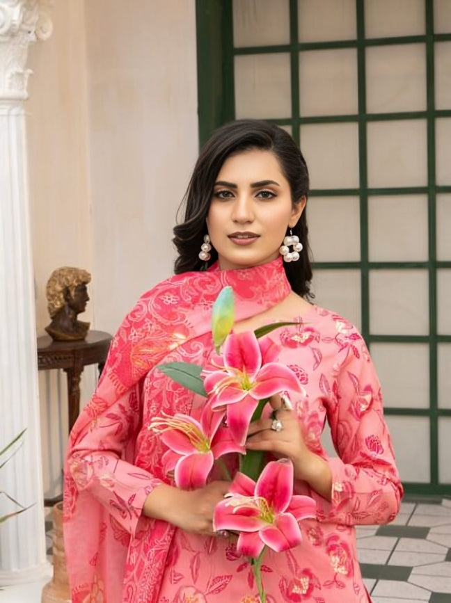 Dastan summer lawn suit by Bunaaz – view 2